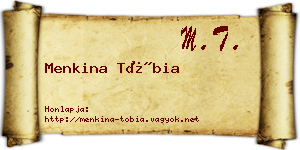 Menkina Tóbia névjegykártya